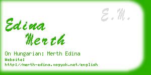 edina merth business card